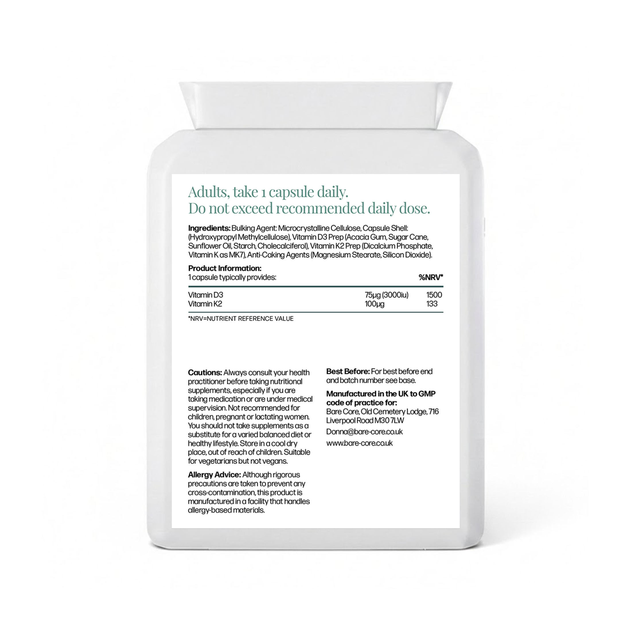 Vitamin D3 + K2
